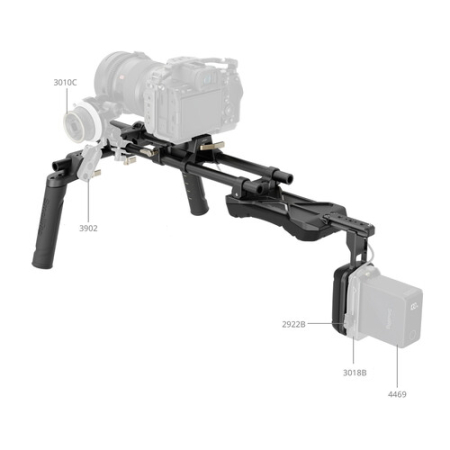 SmallRig 4480B - zestaw, rig, naramienny stabilizator do kamer i aparatów - przykład użycia